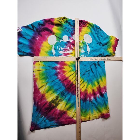 Disney Neff Shirt Mens Medium Mickey Short Sleeve Retro Streetwear Bold Tie Dye - Picture 3 of 9